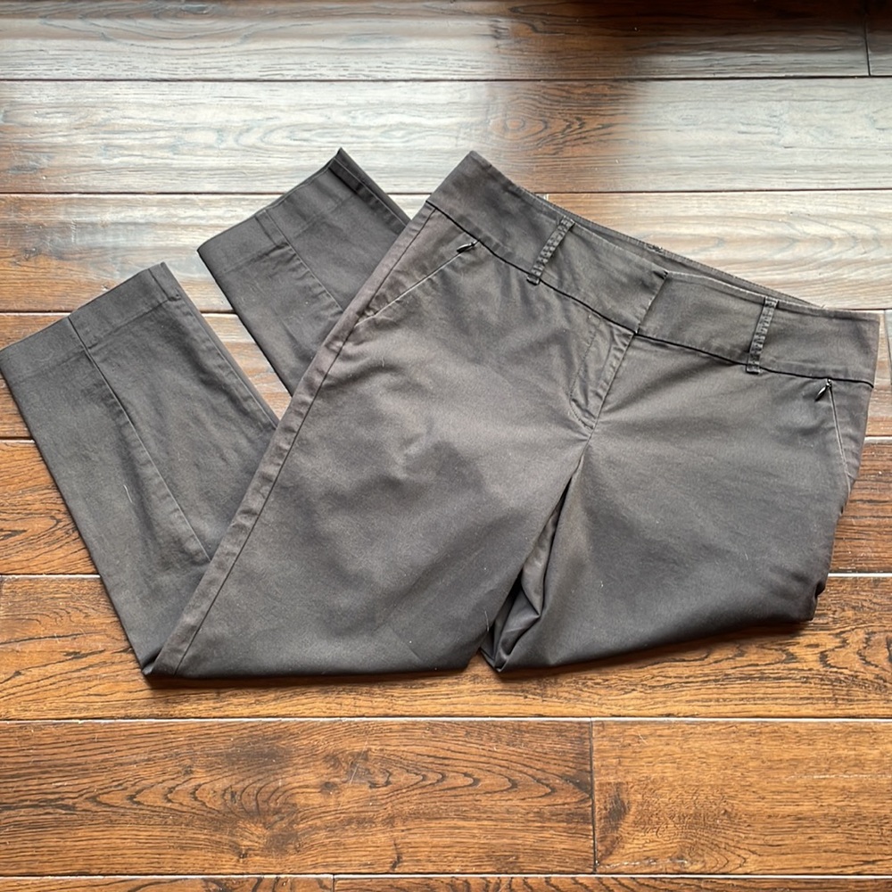 Ann Taylor black crop high rise high waist pants casual work